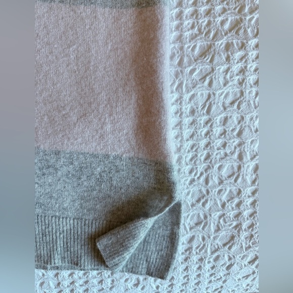 Benedetta B Italy Gray Pink Cowl Neck Wool Blend Sweater Tunic M-L - Picture 12 of 13